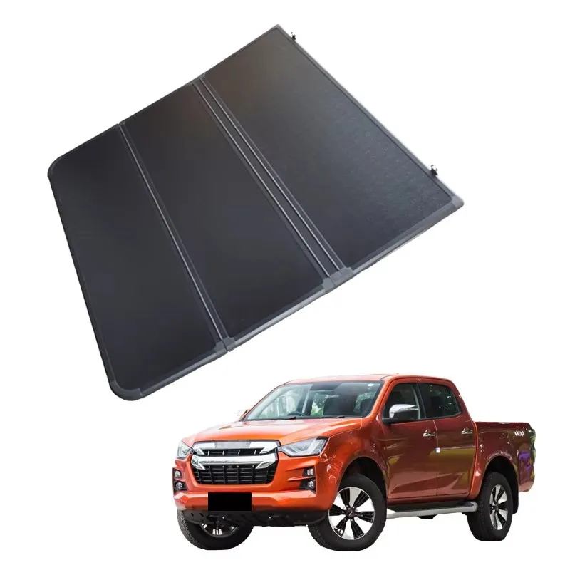 

Chinese Factory Tri-Fold Tonneau Cover Easy Installation Hard Pickup Truck Accessory for Ford F150 & Ranger Silverado Models