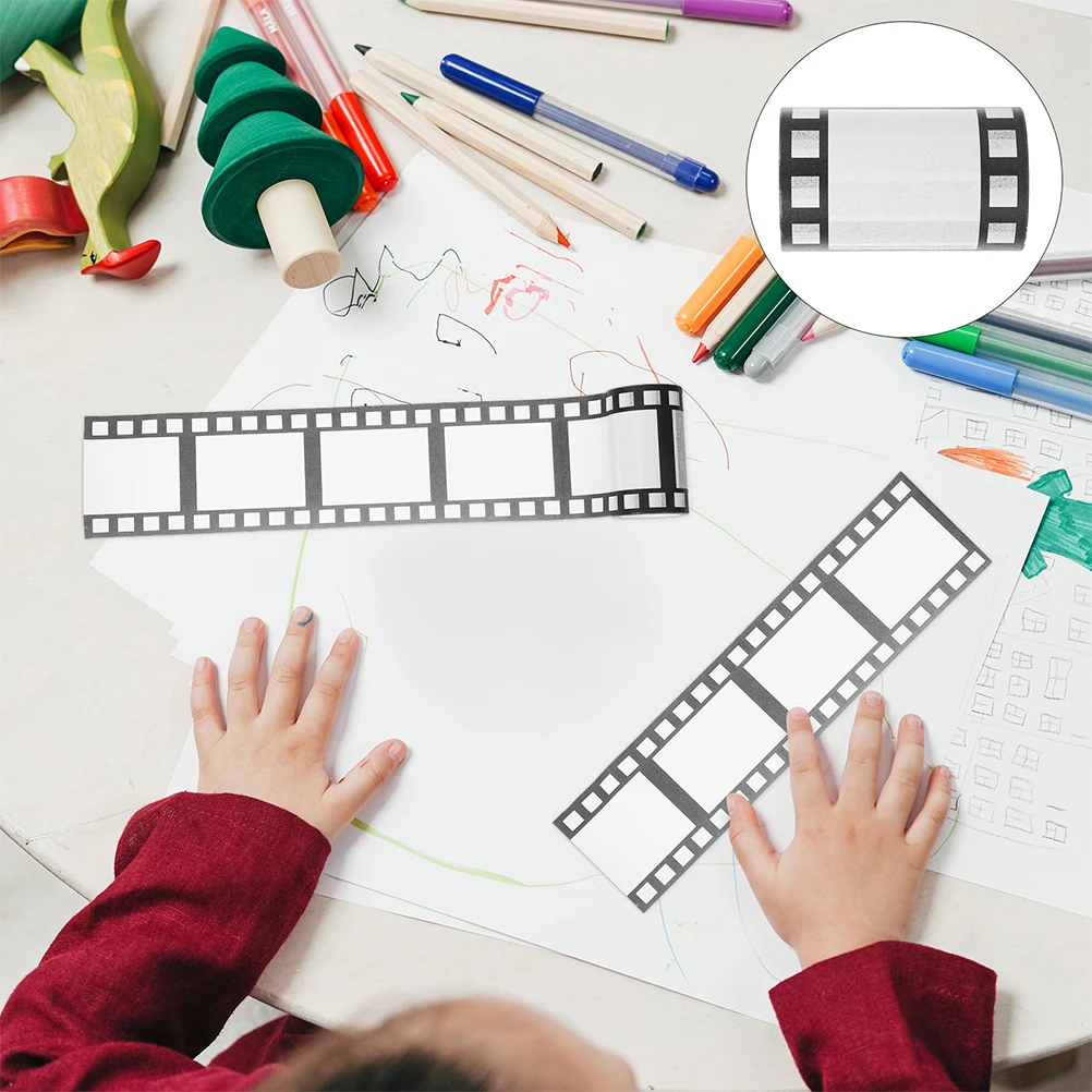 2 لفات من شريط الأفلام الواسع يمكنك صنعه بنفسك شريط زخرفي لتزيين قصاصات المجلات واللوازم المكتبية لفيلم الليل