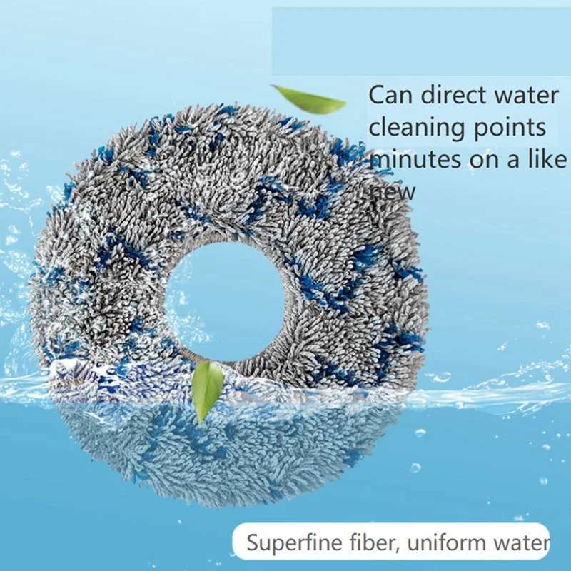 แผ่นถูพื้นไม้ถูพื้นซักได้แบบนำกลับมาใช้ใหม่ได้สำหรับ Ecovacs T10หูกวางรอบทิศทาง/T10เทอร์โบ/X1รอบทิศทาง/X1 turbor