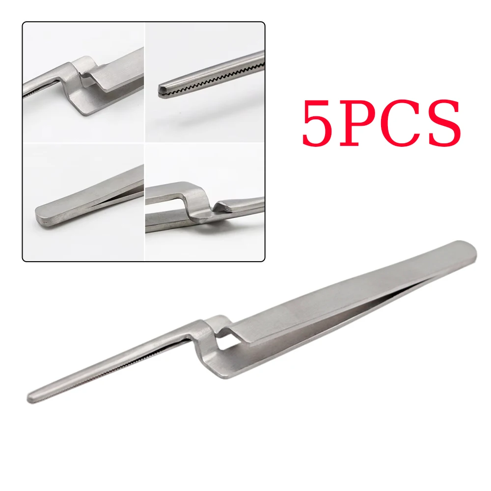 

5 PCS Dental Occlusal Paper Tweezers Curved Bite Articulating Paper Pliers Orthodontic Forceps for Teeth Care Dental Tool