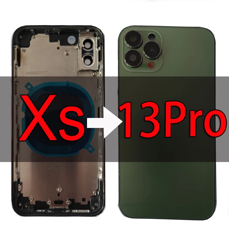 

Diy Housing For iPhone Xs like iPhone 13 Pro ,for iPhone Xs up to 13pro Chasiss Replacement with Flash Case Cover 5.8in Backshel