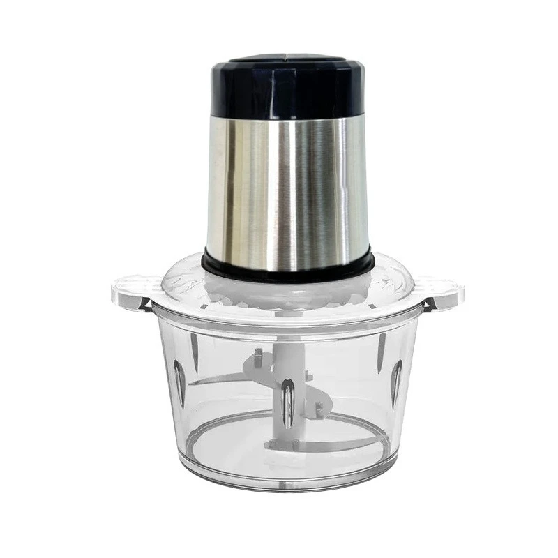 Electric Meat Grinder Transparent Bowl Multi‑function Food Chopper Mini Blender For Household Vegetable Meat Mincing