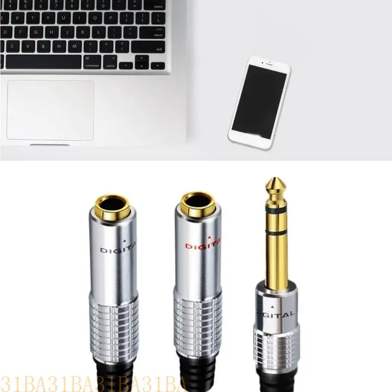 652F 1/4 inch TRS Stereo Y-Splitter Insert Cable, 1/4 Inch Male to 1/4inch(6.35mm) Female TS-Mono Cable