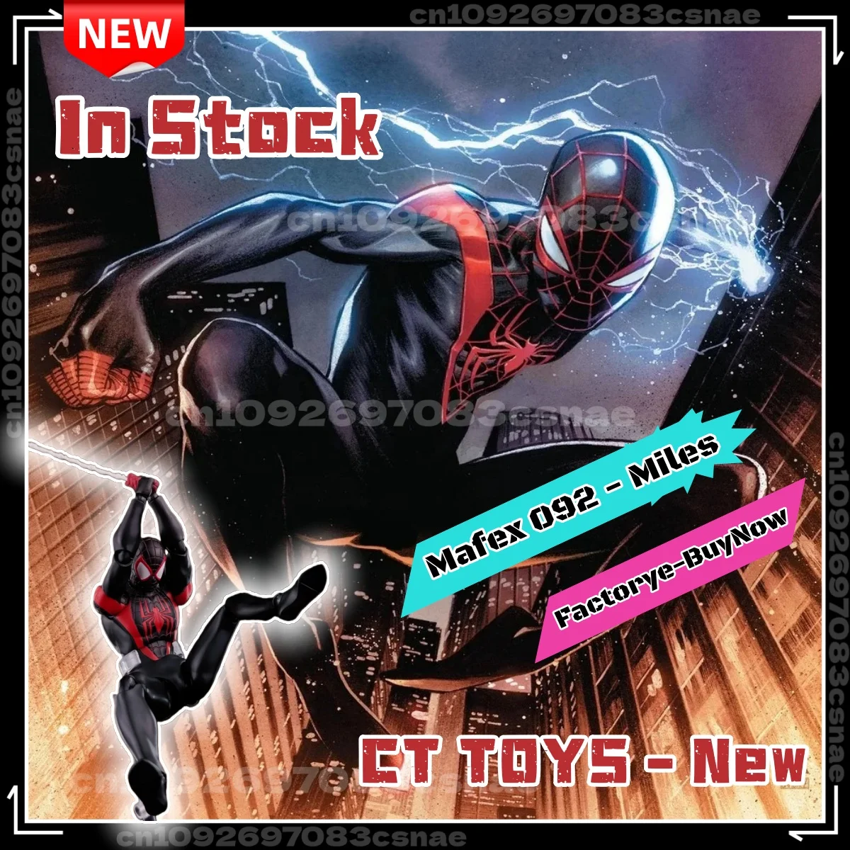 متوفر في المخزون Ct Toys سبايدرمان مايلز موراليس مافيكس 092 الرجل العنكبوت الشكل Shf الرجل العنكبوت أنيمي عمل الشكل تمثال نموذج دمى هدايا