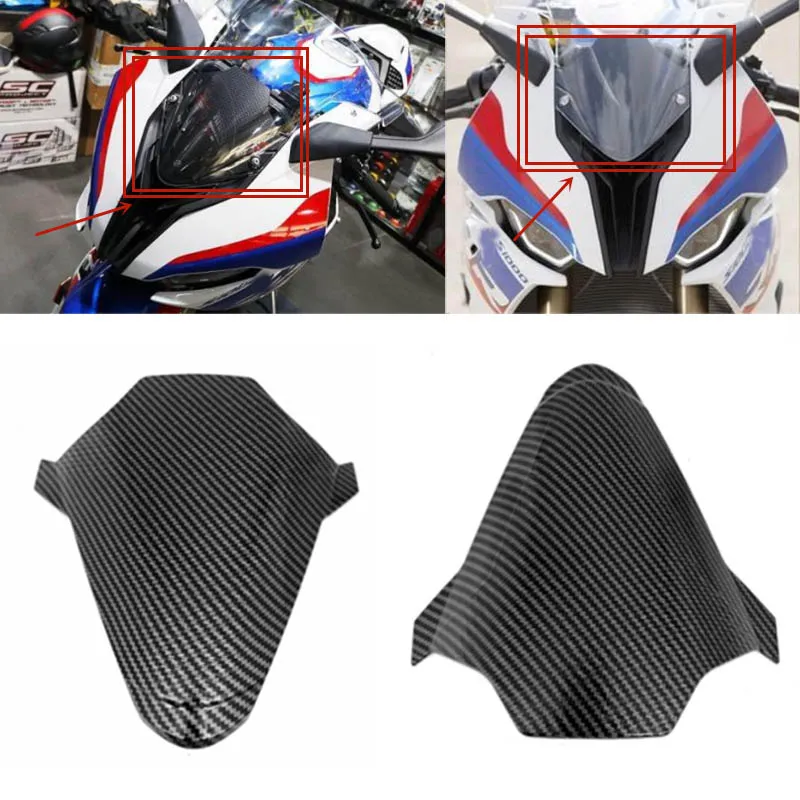 Motorcycle Accessories ABS Carbon Fiber Upper Front Headlight Fairing Cover For BMW S1000RR S1000 RR BMWS1000RR 2019 2022 2021