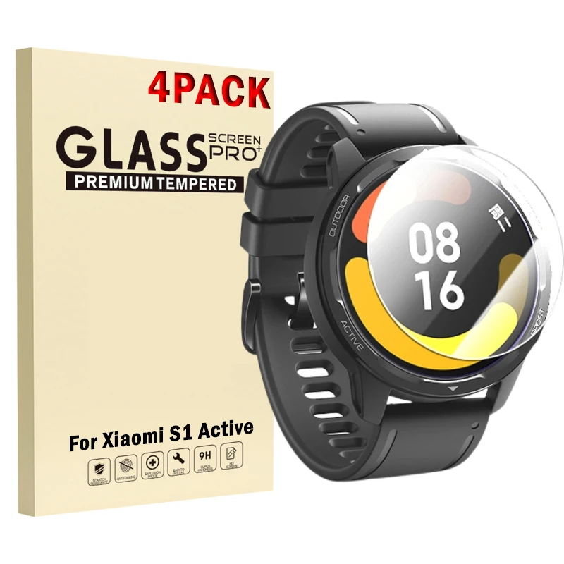 Tempered Glass For Xiaomi S1 Active S1Pro Smartwatch Screen Protector Anti-scratch Cover S1 Active Glass For Mi Watch S1 2022