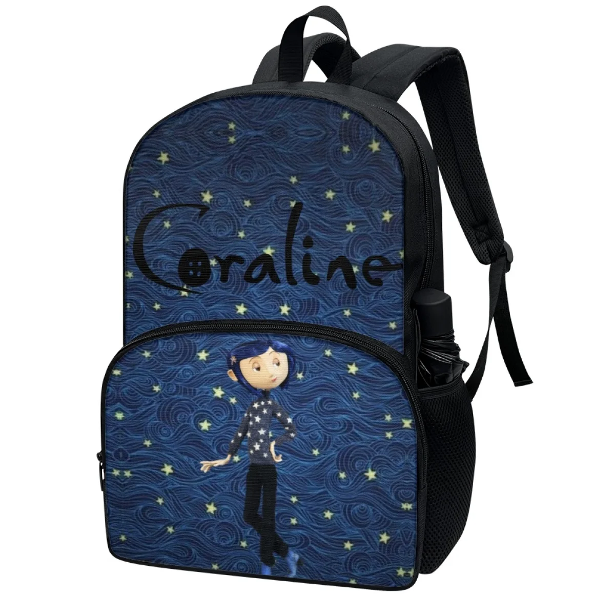 FORUDESIGNS Coraline Fluffy Schoolbags Middle School Student Popular Classic Waterproof Campus Bags Multipurpose Bookbags