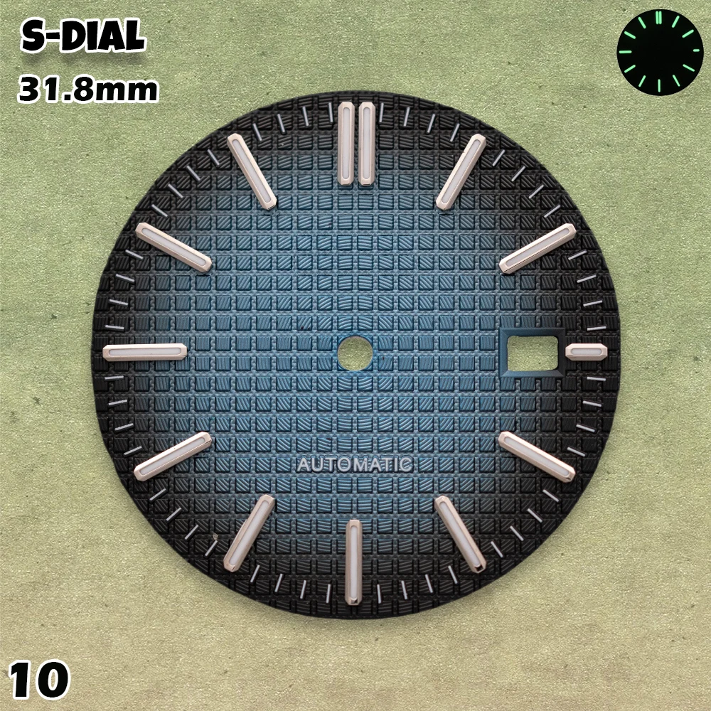 NG S Logo 31.8mm Royal Oak Dial NH36/NH35 movements Green Luminous High Quality Watches for men Watch Modification Accessories view 5