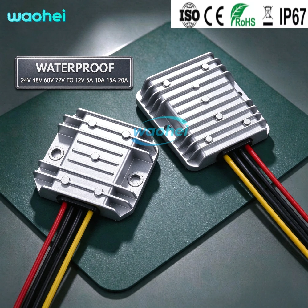 Step Down 24V 36V 48V 60V 72V To 12V DC-DC Buck Converter Stabilizer 5A 10A 15A 20A Voltage Regulator Power Supply Truck Module