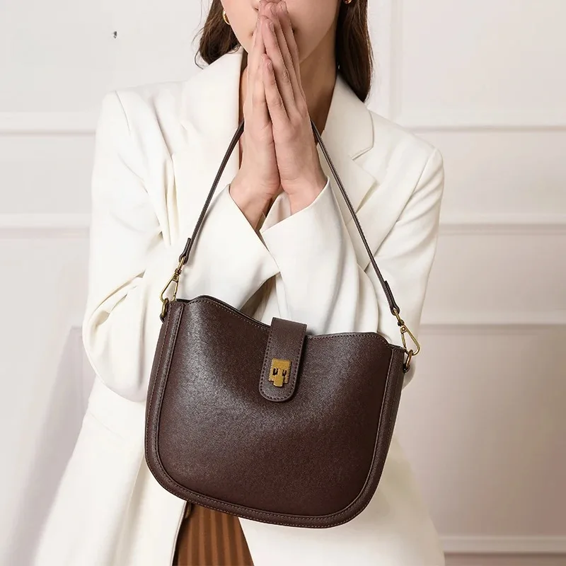 

Женская сумка через плечо из натуральной кожи, мягкая женская сумка из натуральной коровьей кожи, модная женская сумка через плечо класса люкс