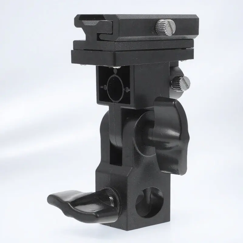 

Многонаправленный кронштейн для вспышки с адаптером для световой стойки, зажимом для зонта и поворотным механизмом, держатель для лампы-вспышки, фотоаксессуар