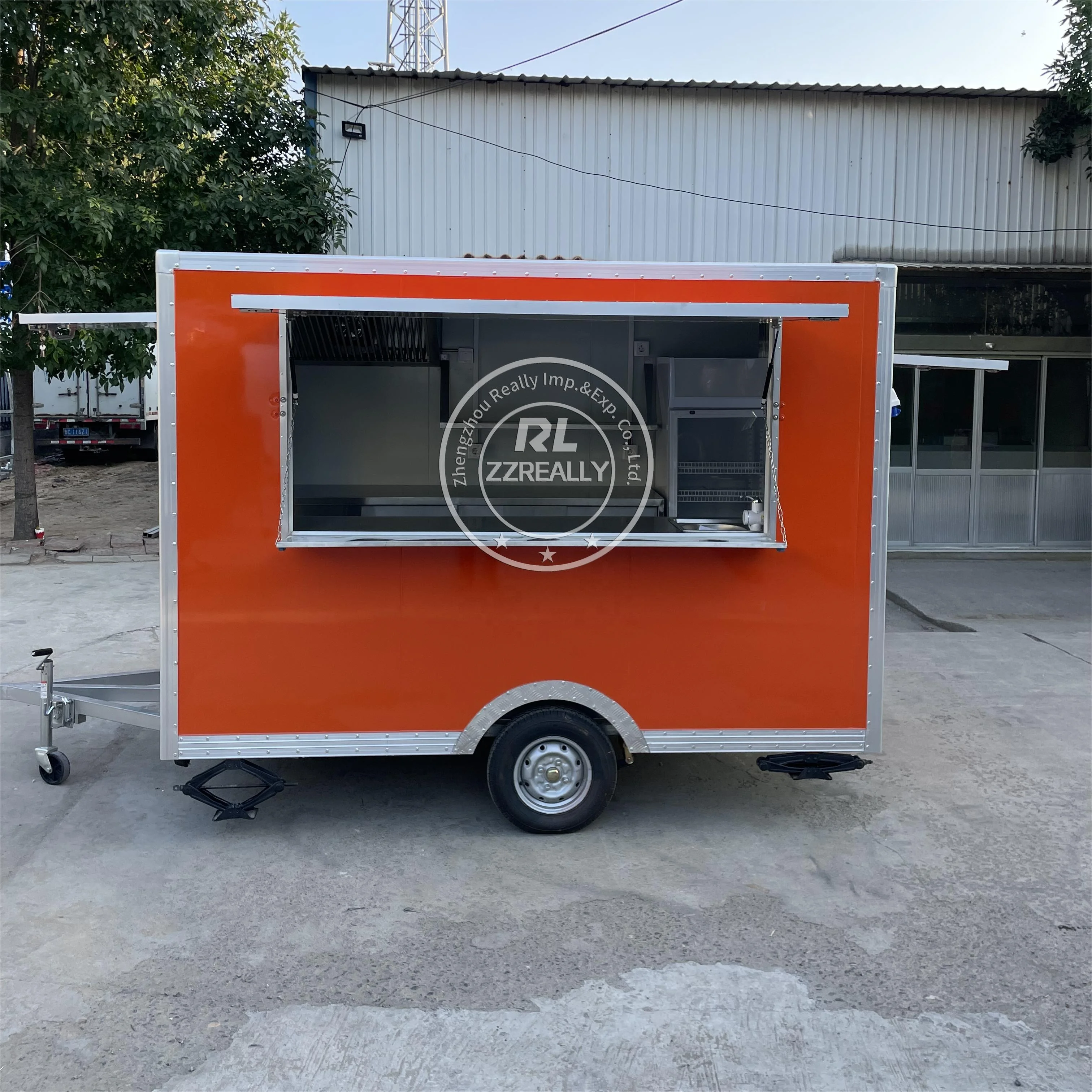 High Quality Hot Sale Stainless Steel Design Street Convenivent Food Trailer Coffee Carts