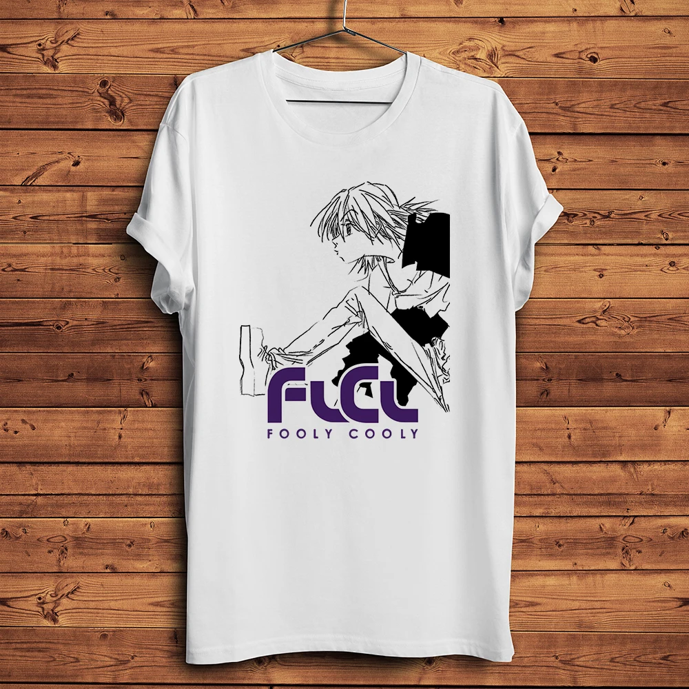 Fooly Cooly FLCL FuriKuri Haruko Haruhara Funny manga TShirt Men Short sleeve casual T Shirt Unisex anime Tee breathable print