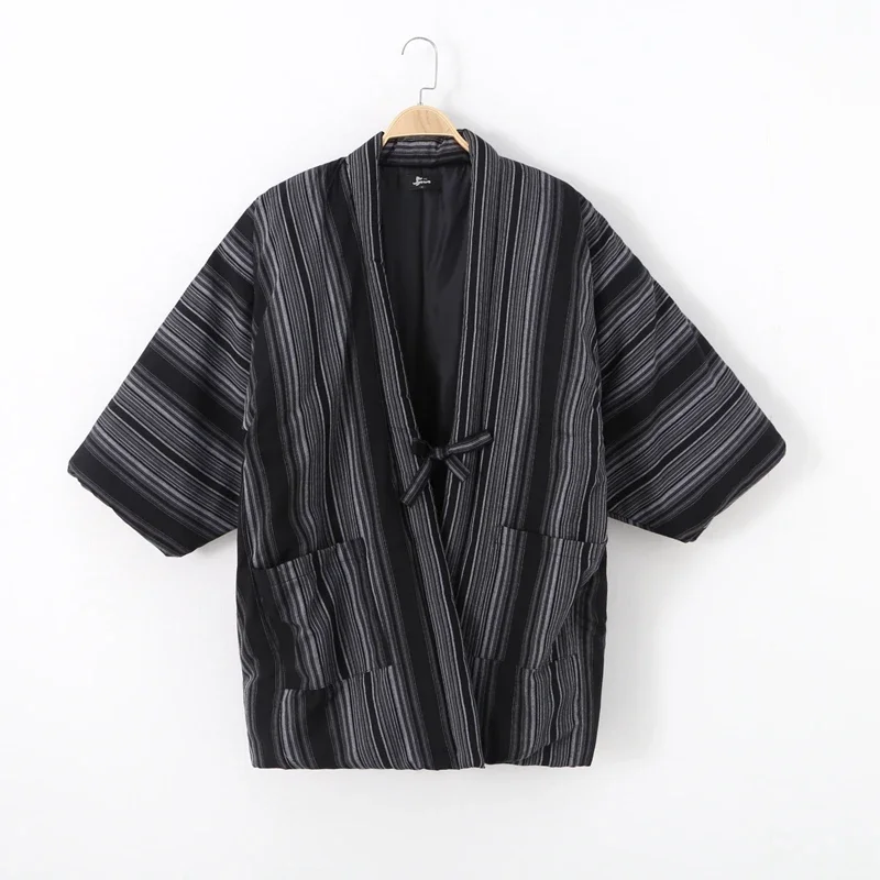 

Hanten Jacket Men Japan Style Cardigan Coats Samurai Winter Kimono Homme Yukata Asian Clothes Haori Women Pajamas