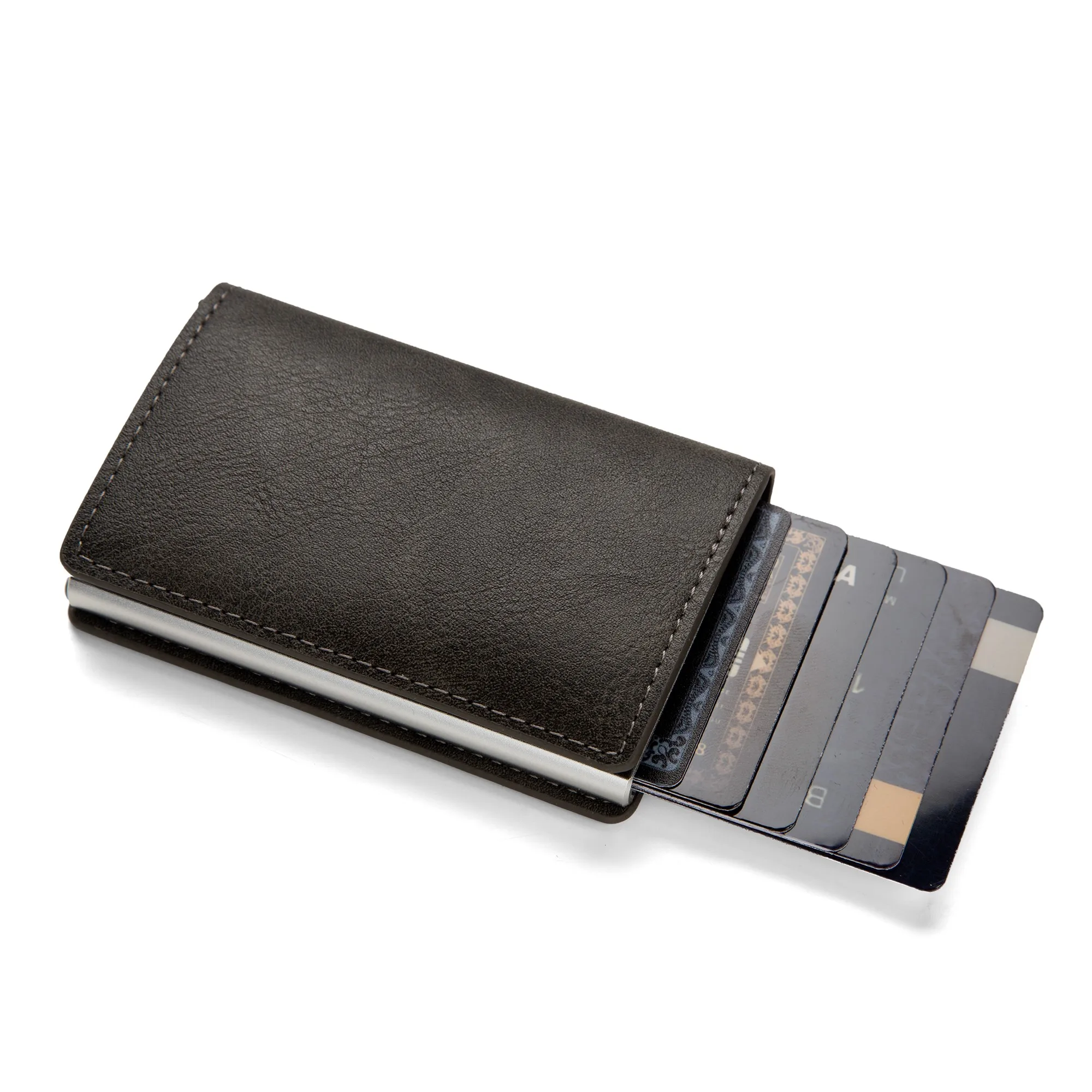 Anti-diefstal RFID creditcardhouder minimalistische portemonnee zak slanke kaarthouder kaarthouder pu leer voor mannen en vrouwen