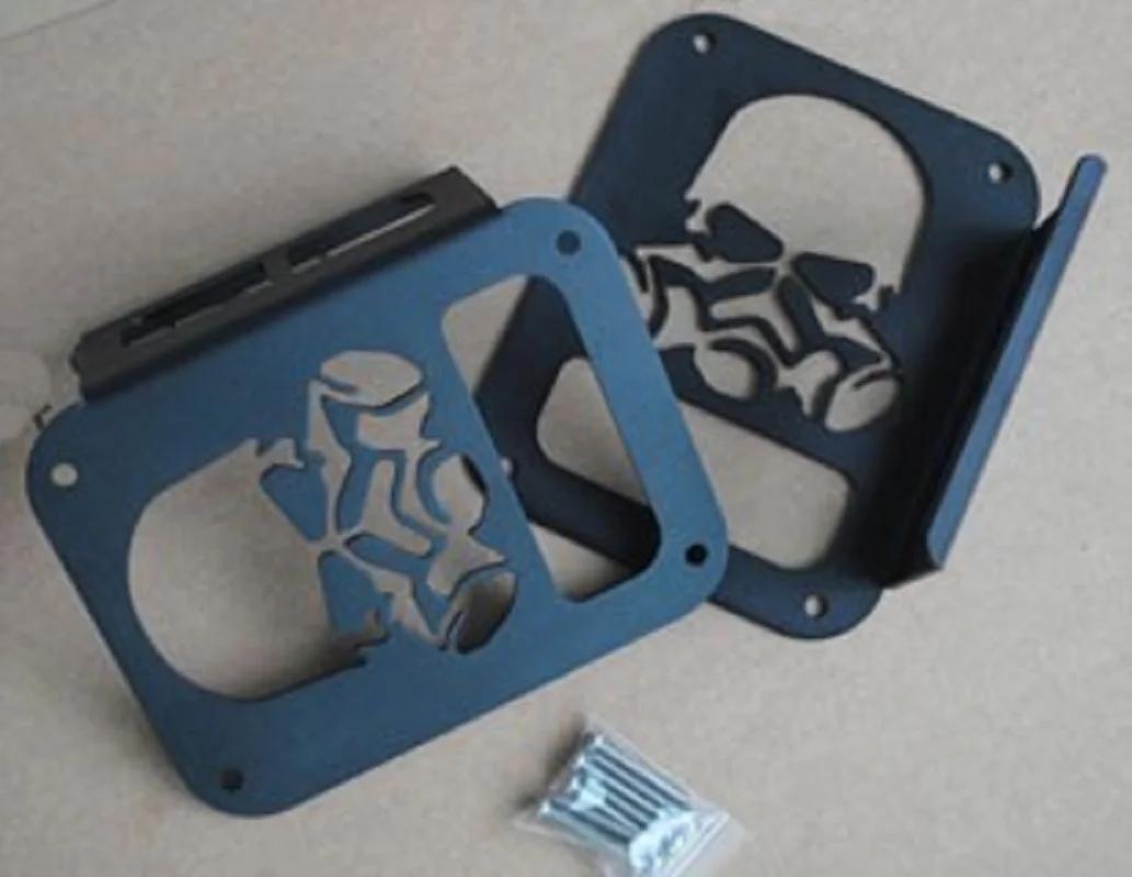 الذيل ضوء الحرس حامي غطاء الجمجمة الذيل لمبة خلفية الكسوة الحرس حامي إضاءة زينة الحرس الصلب ل جي p رانجلر JK 07-17