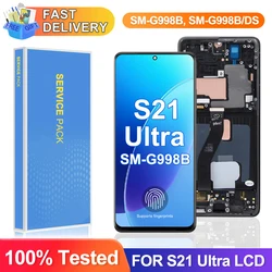 S21 Ultra AMOLED Screen Replacement for Samsung Galaxy S21 Ultra 5G G998B G998B/DS Lcd Display Digital Touch Screen with Frame