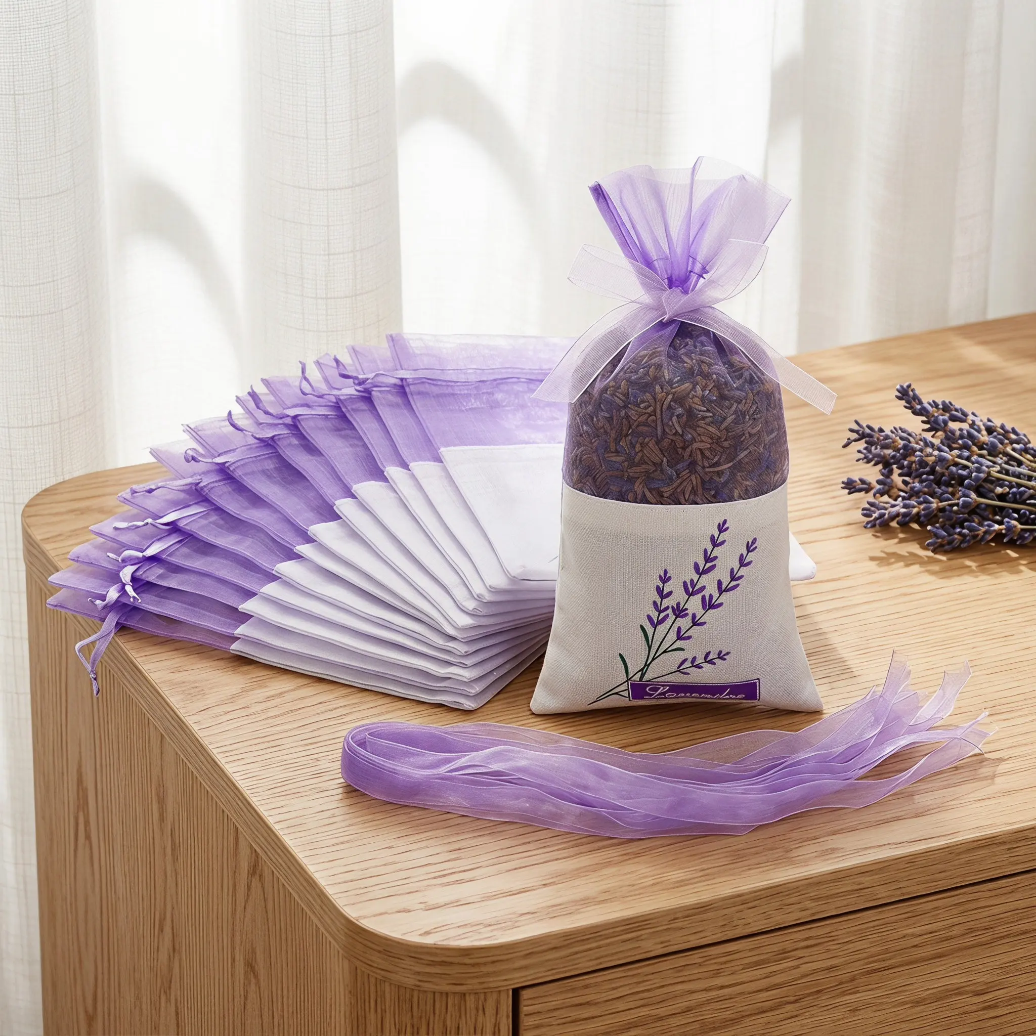 30 pcs 20 pcs Lavender Sachet Bags Fragrance Empty Drawstring Pouches Halloween Christmas New Year Jewelry Pouch Sachets