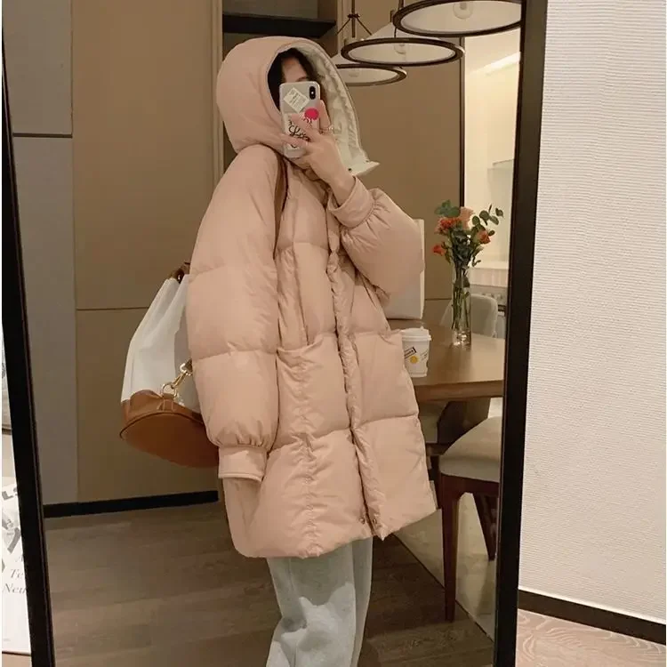 Winter Women Hooded Parkas X-long Jackets 2024 New Casual Thick Warm Windproof Female Outwear Streetwear Snow Wear Jacket Coat