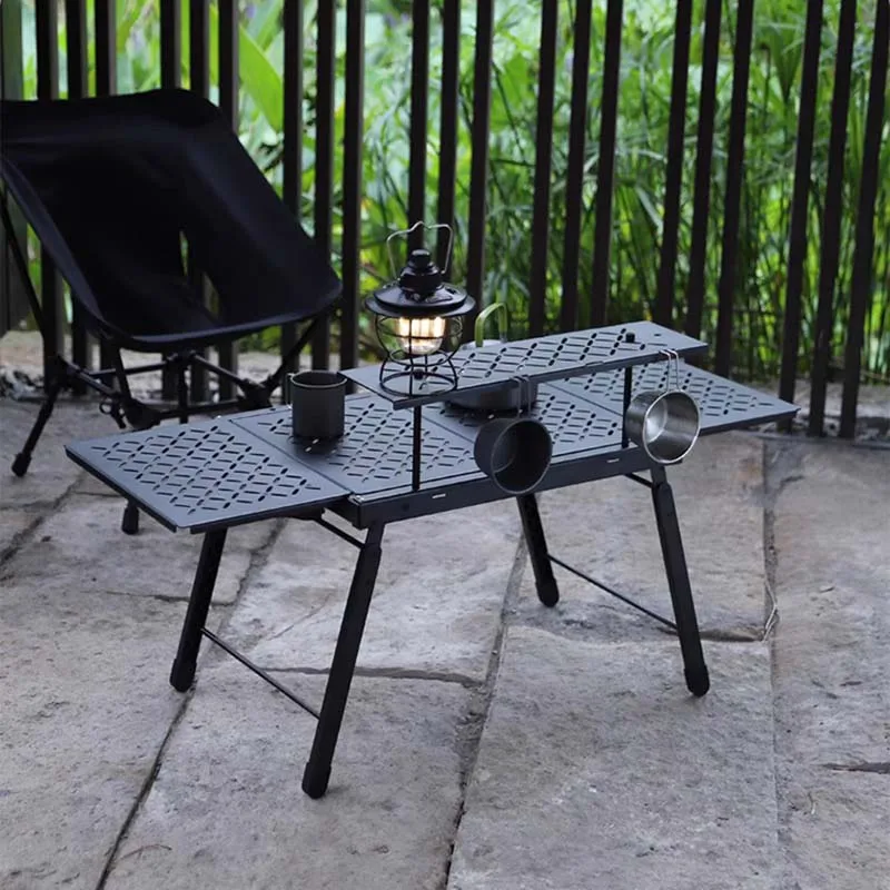 Outdoor IGT Table Lightweight Aluminium Portable Folding Camping Table Multifunctional Expansion Table Camping Equipments