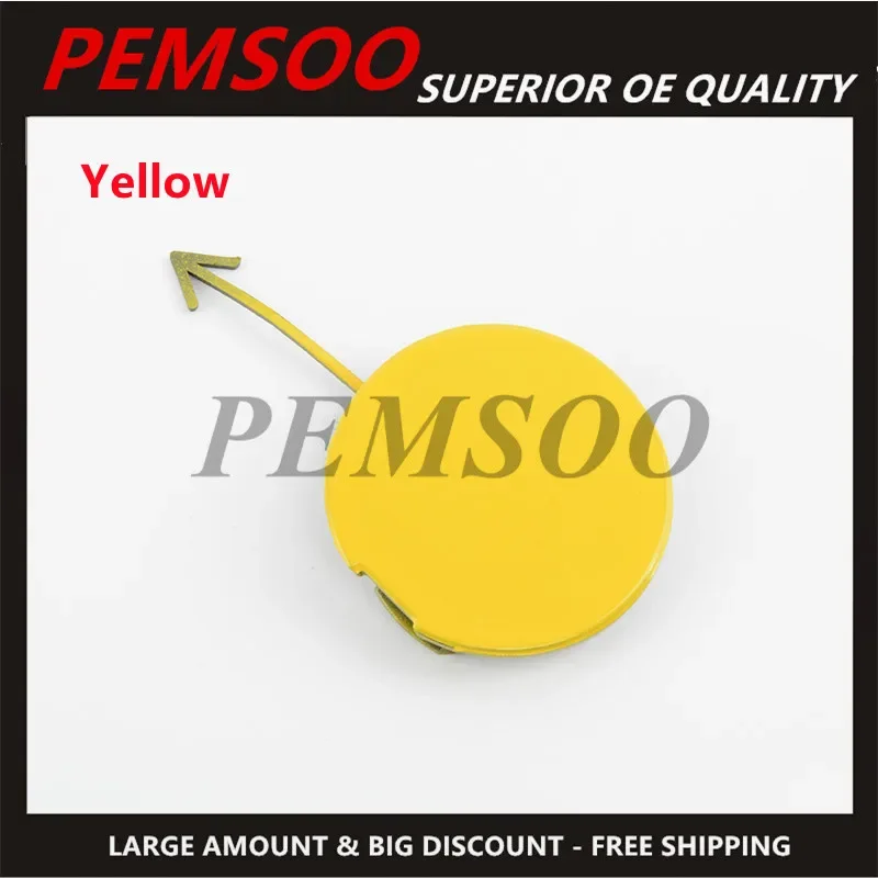 Yellow 1PCS Front Bumper Towing Hook Cover Hauling Eye Cap For HONDA FIT JAZZ 2009 2010 2011 GE6 GE8 71104-TF0-000