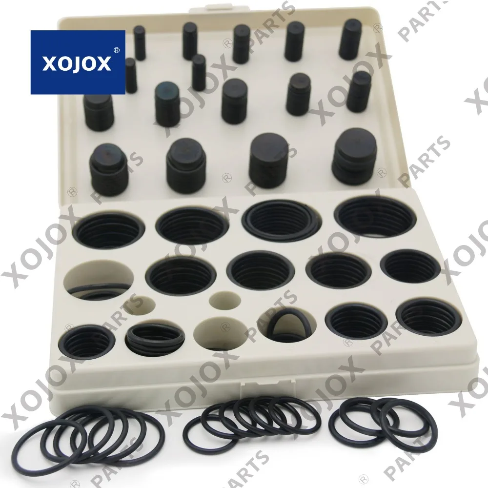 

XOJOX Tuhaoge Baduseal O Ring Kit - 340 Piece Nitrile Rubber (NBR) Black O Ring Assortment - 33SAE Sizes Hydraulic O Rings - Kom