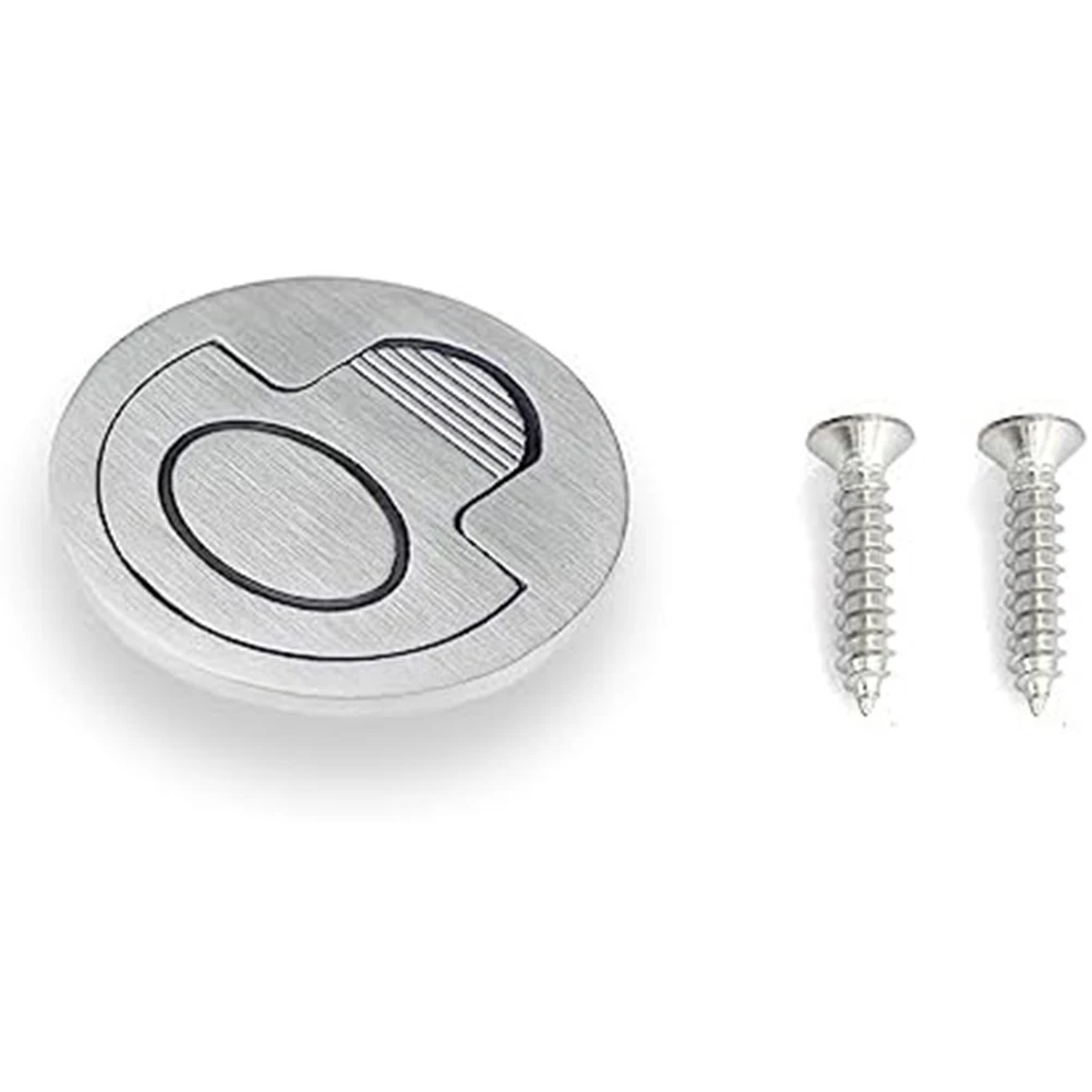 Marine grade stainless steel flush round recessed pull handle 50 8mm diameter for furniture cabinets and boat deck hatches