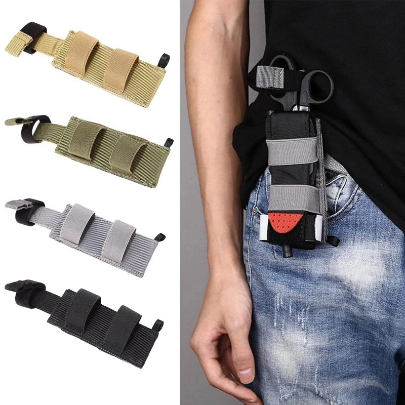 Molle Tourniquet Elastic Pouch Scissors Holder Strap Bag Outdoor Hunting Accessories Knife Flashlight Holster