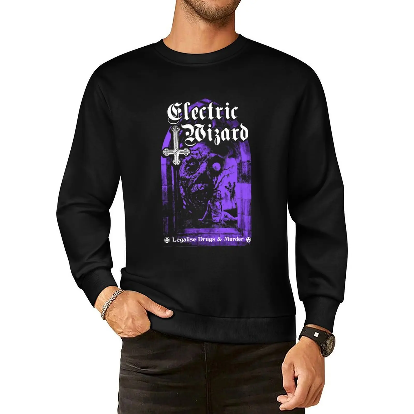 

Electric Wizard - Legalise it Pullover Hoodie autumn anime clothing mens designer clothes men clothing sweatshirt men