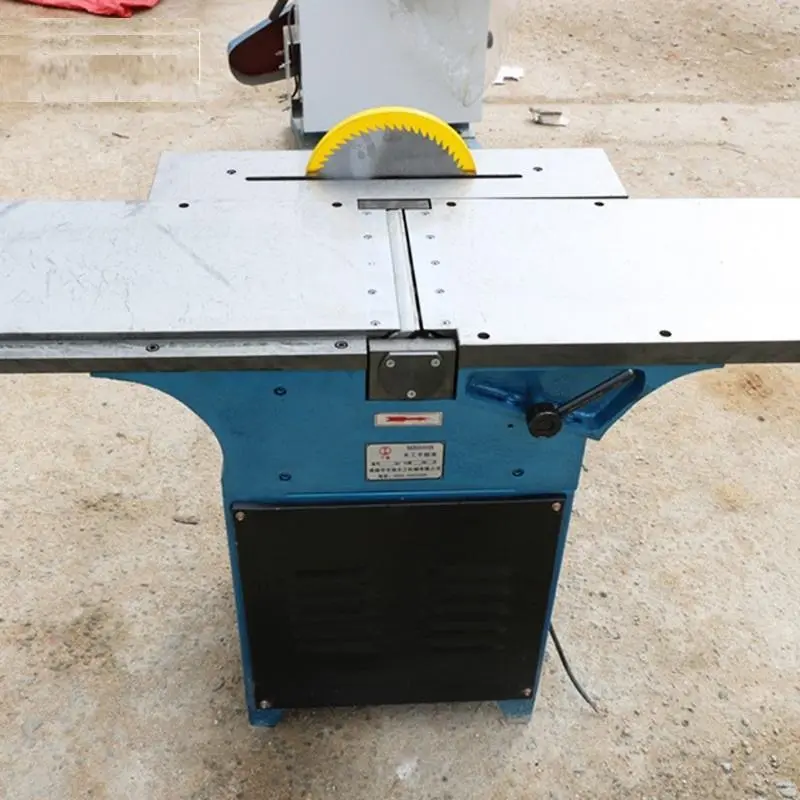 5-in-1 Multifunctional Combined Woodworking Machine, Sawing Planing Drilling Mortising Bevel Planer Combo Bench for Furniture