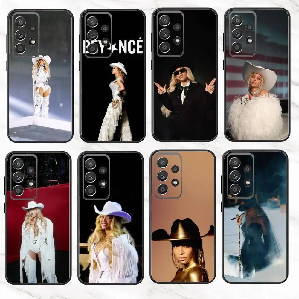 

S-Singer B-Beyonce Phone Case For Samsung S25,S24,S21,S22,S23,S30,Ultra,S20,Plus,Fe,Note,10,9,5G Black Cover