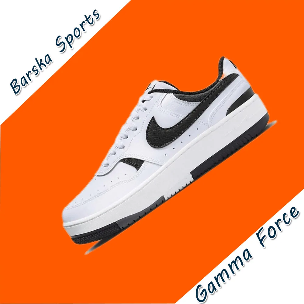 Nike New Gamma Force Low Shoes Men\'s and Women\'s Casual Fashion Sneakers spring Non-slip wearable Sneakers Black&White