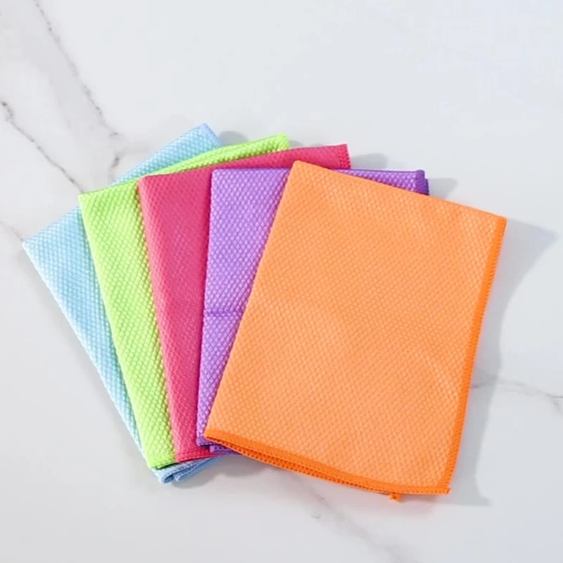 Bộ 10 Khăn Lau Vảy Cá Khăn Lau Microfiber Để Làm Sạch Không tì vết Trong Nhà Bếp, Phòng Tắm Và Hơn Thế nữa