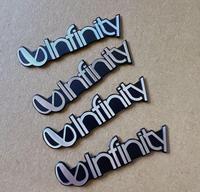 4pcs Aluminum infiniti infinity Car Audio sticker Audio sticker speaker HI-FI sticker infinite