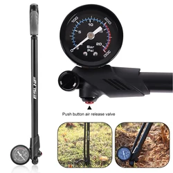 Portable Rear Shock Absorber Pump Schrader Presta Valve 360 Degree Rotating Pipe Bike Fork Air Pump Mountain Bicycle Tool