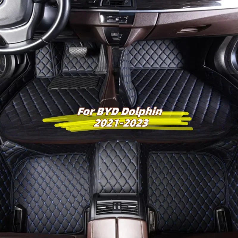 

Custom Car Floor Mats Non-slip Artificial Leather For BYD Dolphin 2021-2023 Auto Carpets Foot Coche Interior Accessories