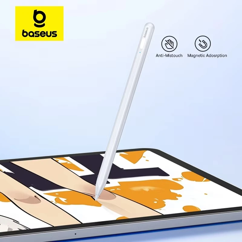 

Стилус Baseus Touch Pen для Apple Pencil iPad Palm Rejection Магнитный для планшета iPad 2018-2022 Pro Air LED Батарея Дисплей