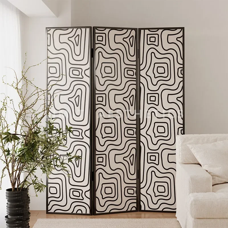 LIM boundary medieval wabi-sabi wind folding screen bed and breakfast living room partition live stream background