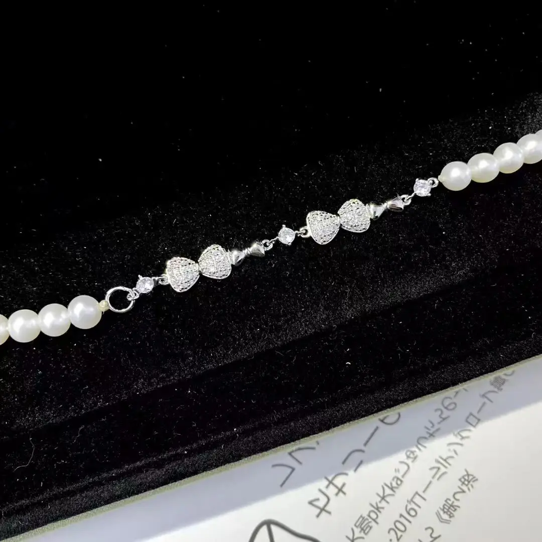 Wholesale DIY 925 Sterling Silver Pendant Necklace Bracelet Clasp Hook Accessories for 5-9mm Pearls 5pcs/lot