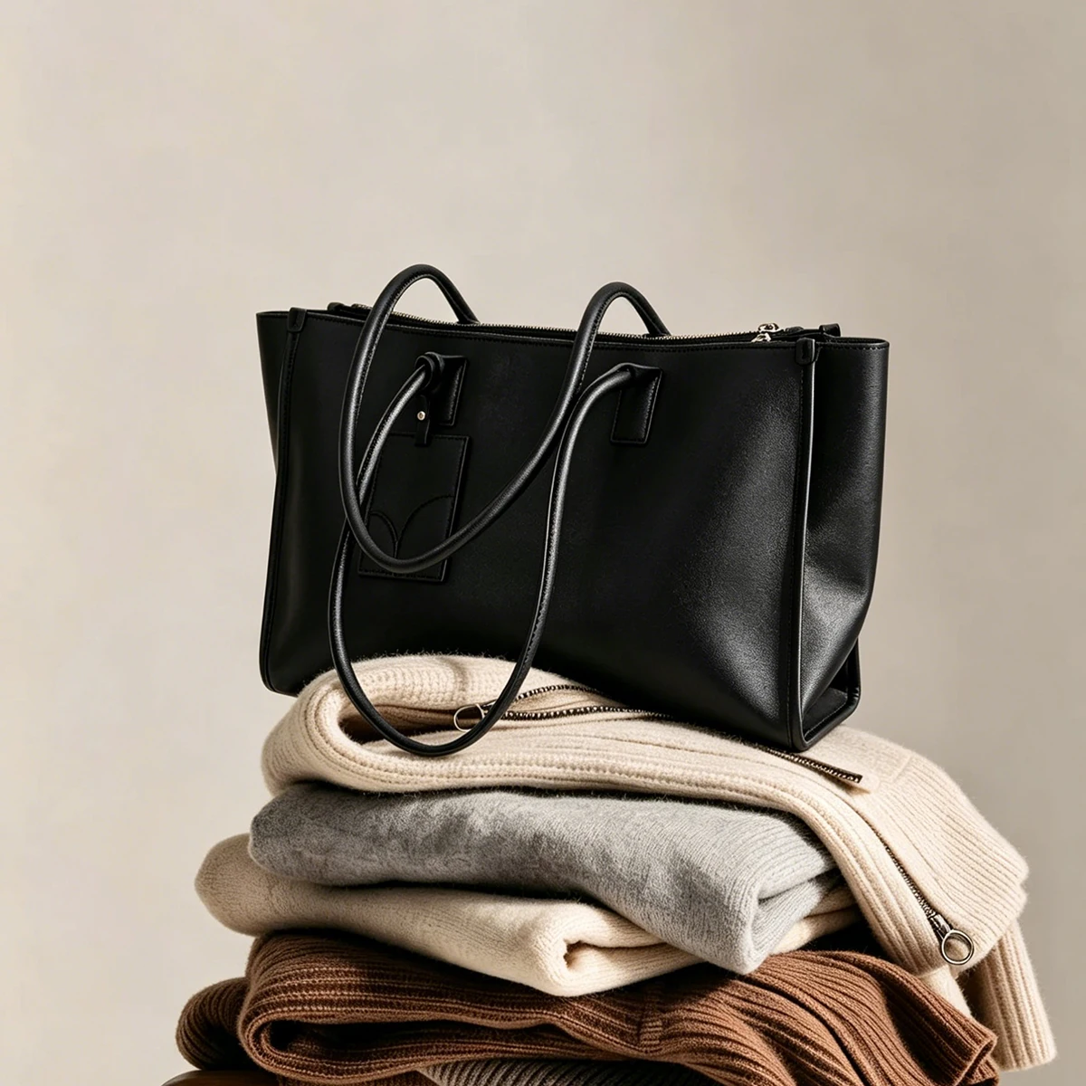 

New 2026 Niche Genuine Leather Large Tote Bag, Casual Men's Handbag, Commuter Large Shoulder Bag