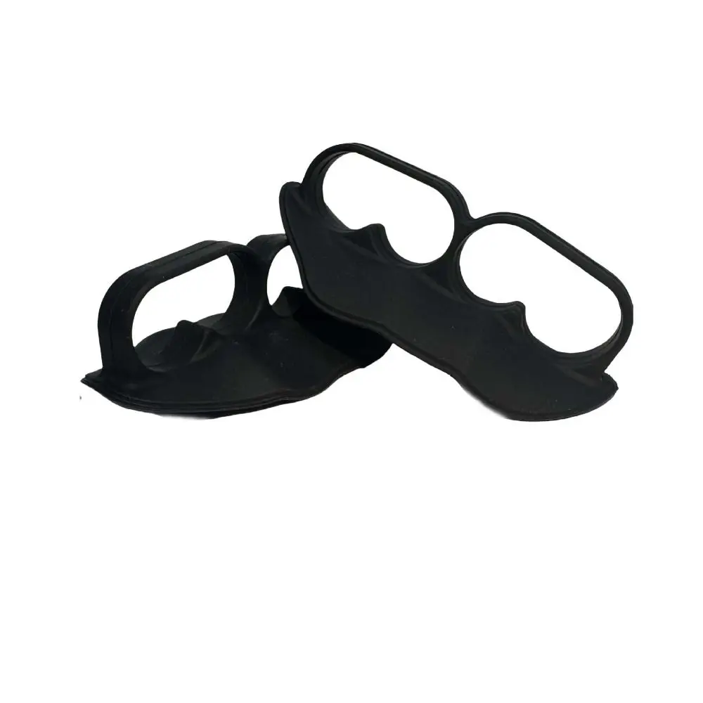 1 Pair Double Hole Fitness Palm Power Pad Anti-slip Ergonomic Grip Strength Trainer with Sorage Bag Soft Training Hand Guard