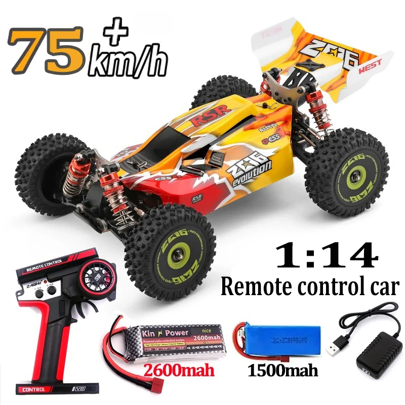WLtoys 144016 144001 144010 4WD RC Car 2.4G 35/60/75KM/H عالية السرعة سباق السيارات على الطرق الوعرة الانجراف التحكم عن بعد مركبة اللعب هدية