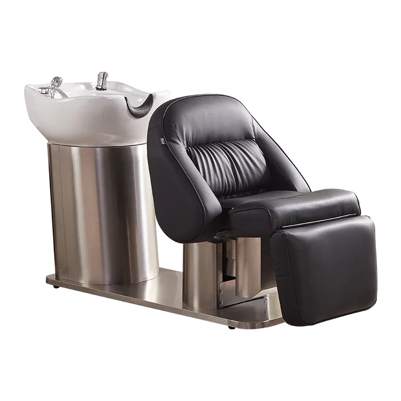 Luxury Electric adjustable lift salon Barber shop hair wash bed shampoo bowl chair