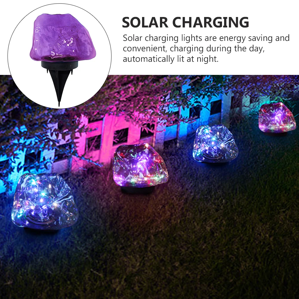 

Stone Lamp Solar Lighting for Outdoor Garden Lights Water Proof Rock Plastic Decorative with