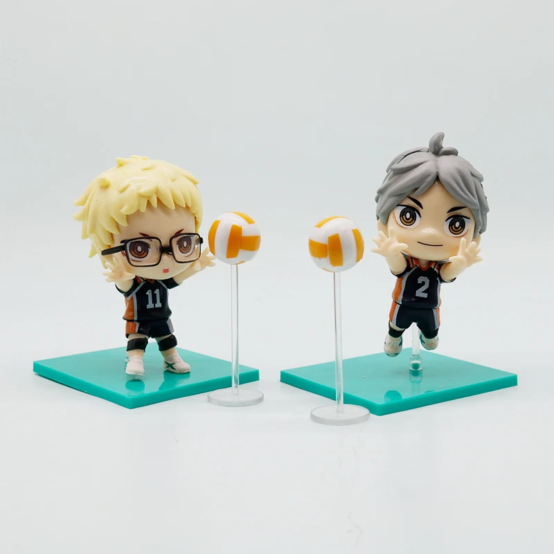 8 pièces/1 ensemble figurine d'anime Oikawa Tooru modèle Q version Hinata Shoyo jouet Kei Tsukishima cadeau Collection Tadashi Yamaguchi PVC