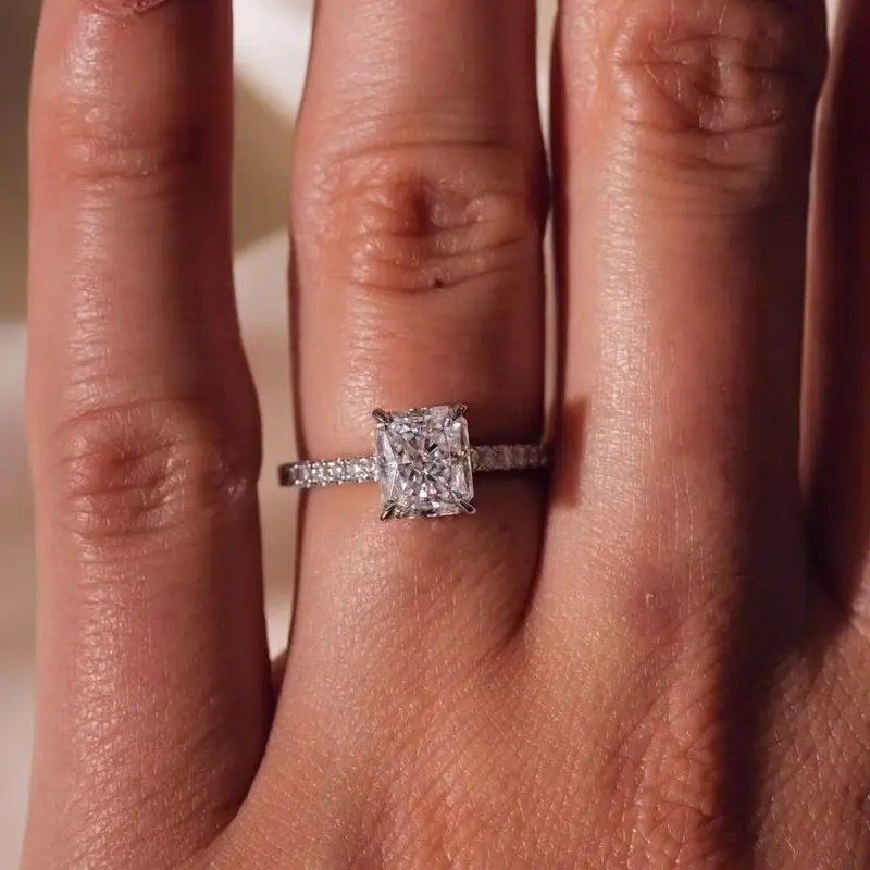 

JOVOVASMILE кольцо из чистого золота 18 карат оригинальное кольцо с муассанитом 1,5 карата 7x6 мм Braillint сияющие кольца 14 карат женские ювелирные изделия