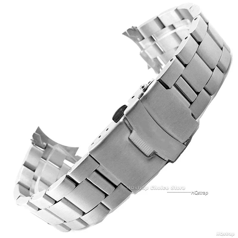 For Seiko Watch Band 20mm 22mm for Oyster Strap Solid Stainless Steel Bracelet with Tool Replacement Watchband Curved End