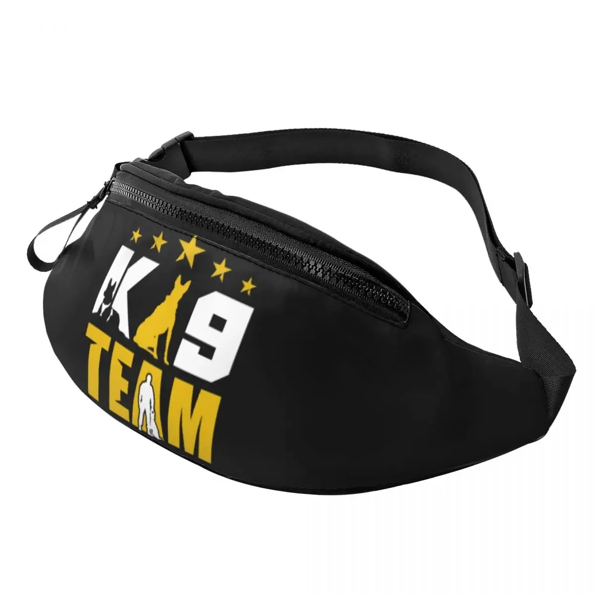 K9 Team Malinois Fanny Pack Women Men Cool Belgian Shepherd Dog Crossbody Waist Bag for Traveling Phone Money Pouch