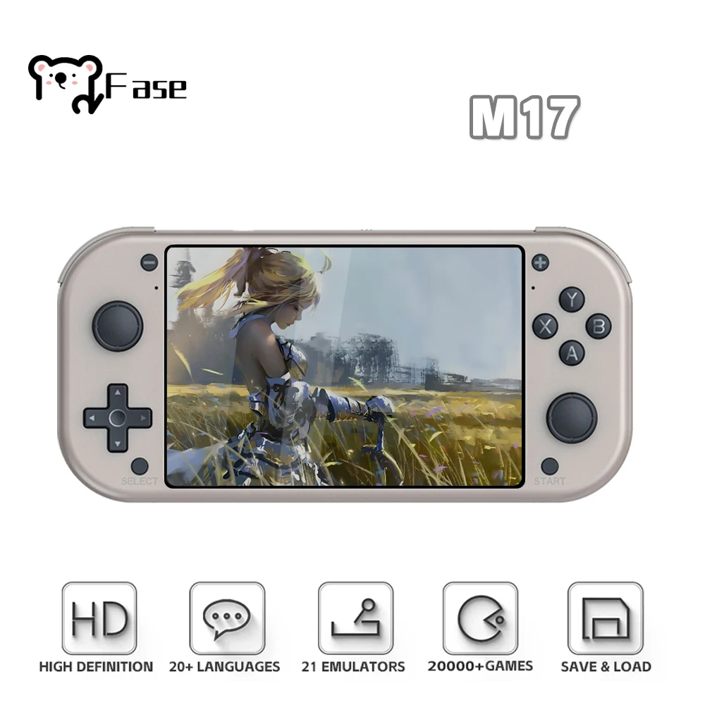 M17 retro handheld video game console open source Linux system 4.3-inch IPS screen mini portable PSP handheld video player