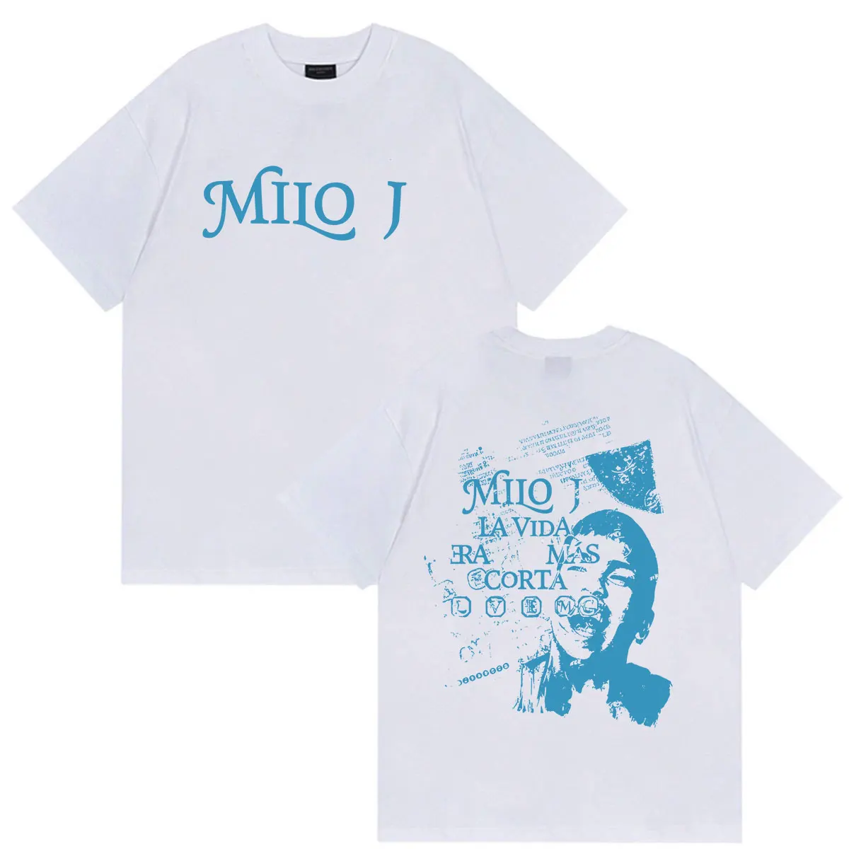 Milo J La Vida Era Mas Corta Album 2026 Print T-shirts Men's Vintage Fashion Short Sleeve T-shirt Hip Hop Pop Clothing  T-shirt